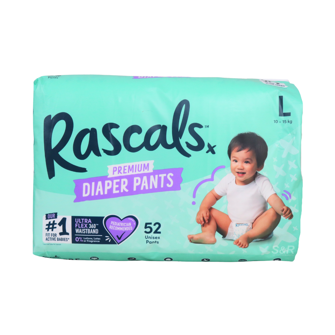 Rascals Premium Diaper Pants Large 52pcs